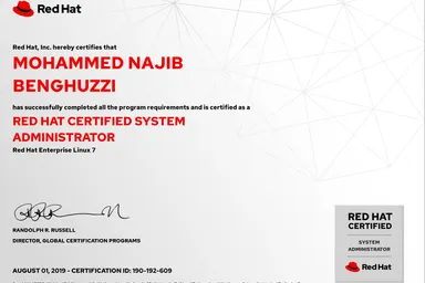 Certificate: Red Hat Certified System Administrator (RHCSA)